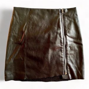 Asymmetrical Faux Leather Skirt